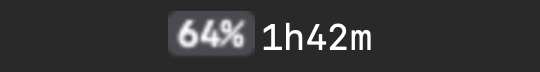 메뉴바 표시: 64% 1h42m